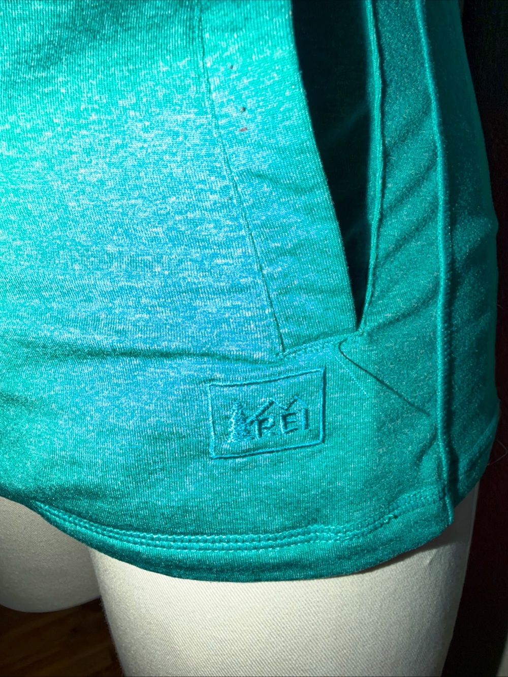 REI Womens XXS Teal Hooded 1/2 Zip Pullover Running Hiking Performance Top - Picture 2 of 13